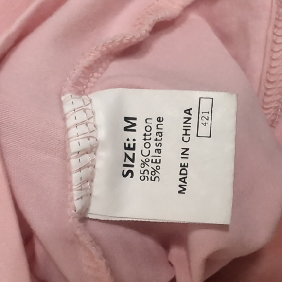 Pale Pink Tiered Multicolor Sleeve Shirt Size Medium - Picture 4 of 4